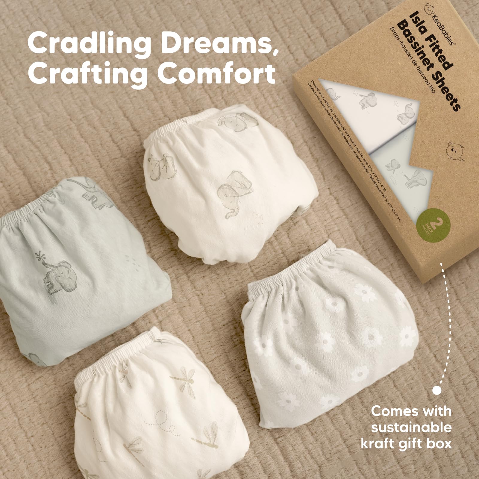 KeaBabies Isla herb-colored sheet suitable for both genders