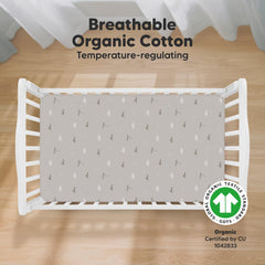 KeaBabies jersey cotton crib sheet offers soft-touch comfort and breathable feel.