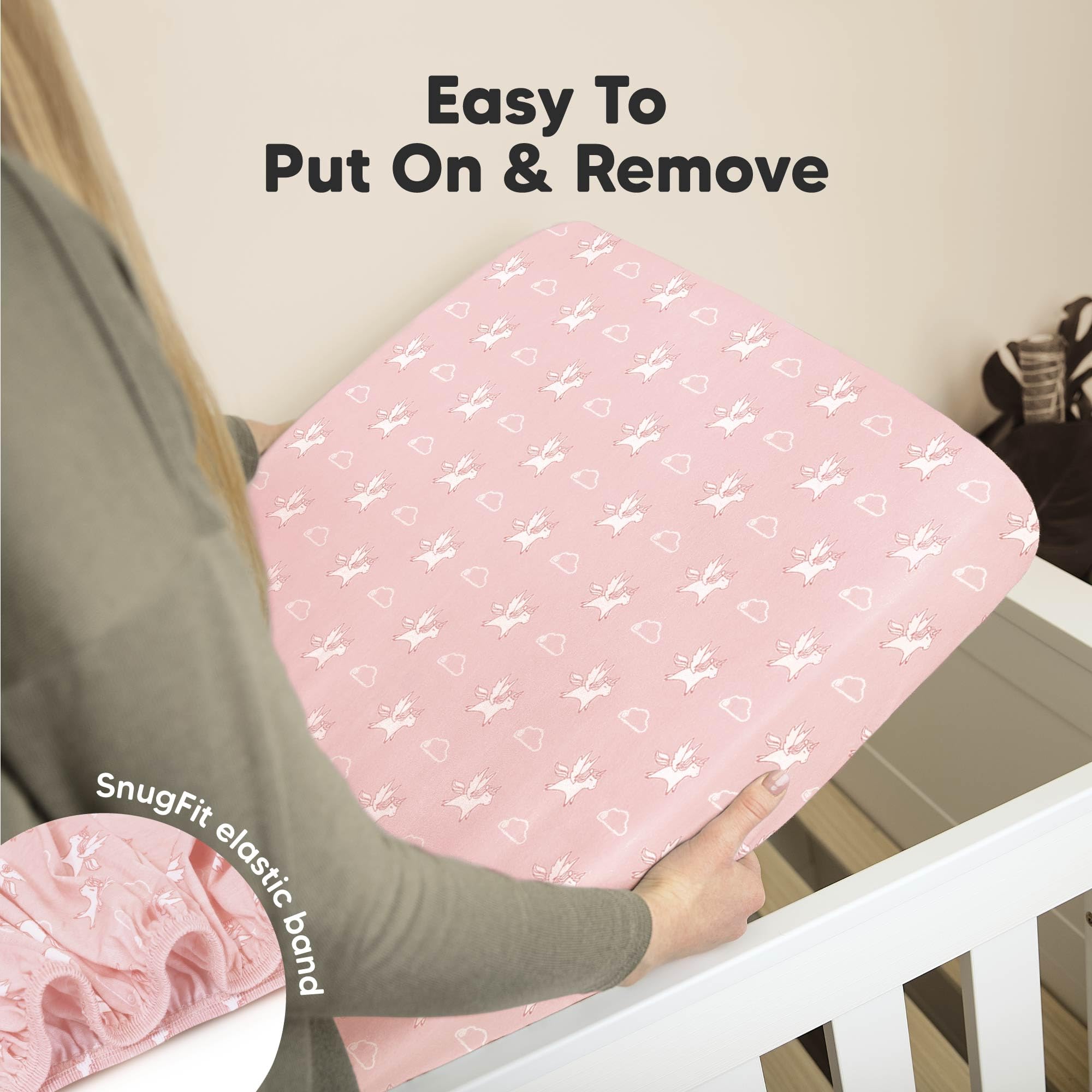 KeaBabies jersey cotton surface—soft, breathable sleep surface