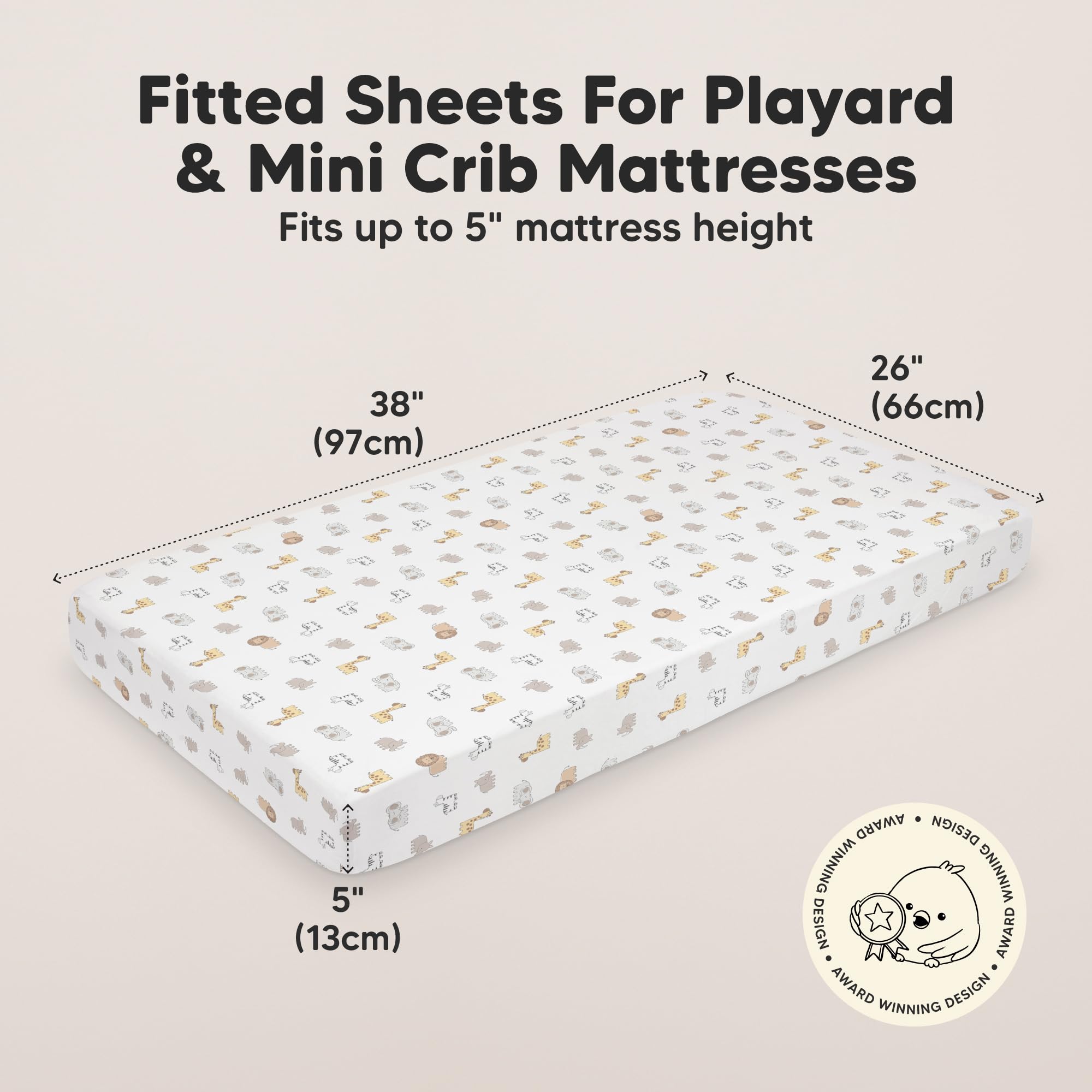 KeaBabies KeaSafari sheets soft breathable organic cotton texture closeup