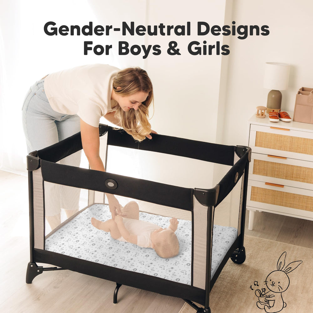 KeaBabies KeaSafari neutral sheets fit boys and girls for toddlers