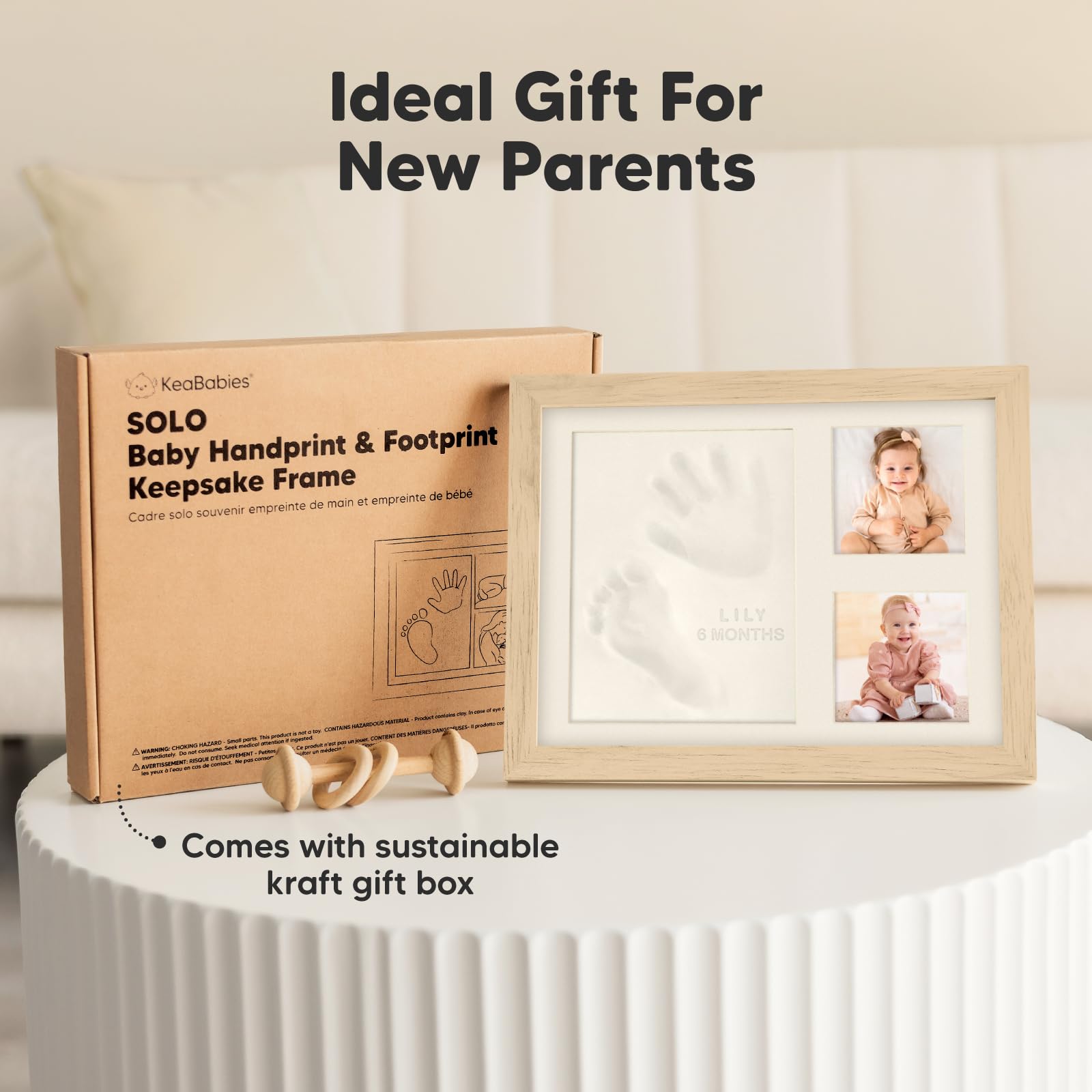 KeaBabies keepsake frame display option for nursery decor