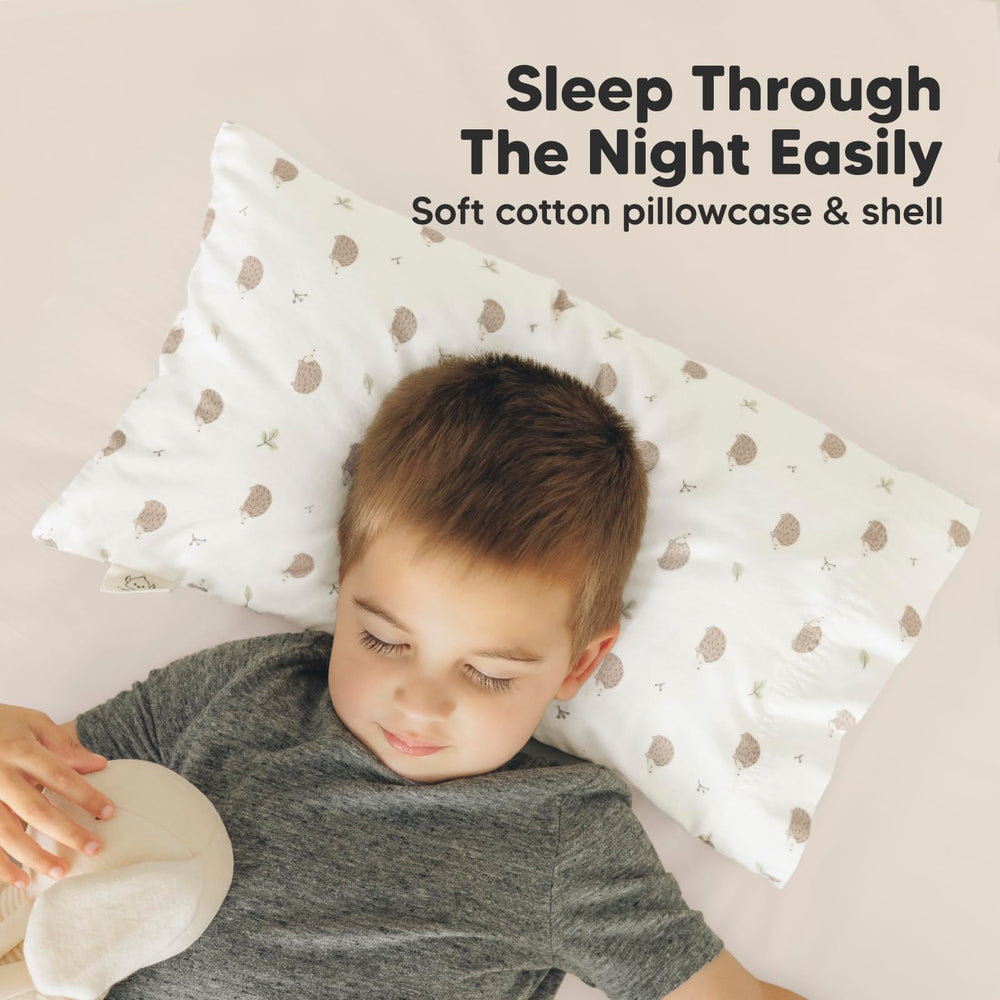 KeaBabies kids pillow spinal-support design tested by children.