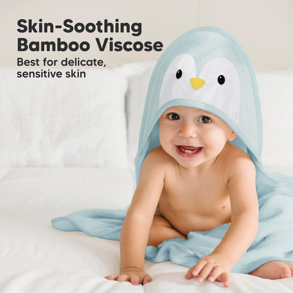 KeaBabies large 35x35 towel image demonstrates generous size for growing babies and toddlers