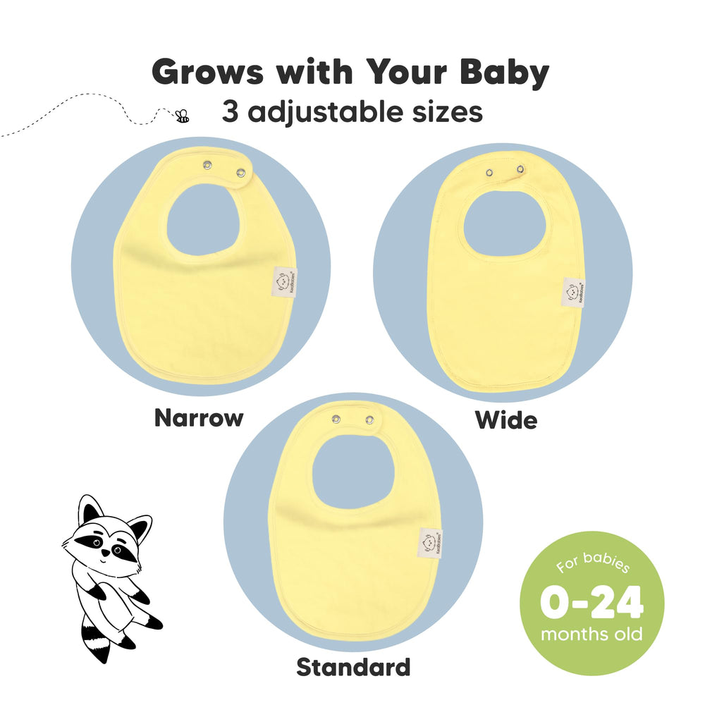 KeaBabies large-cover bib keeps torso dry during feeds and play.