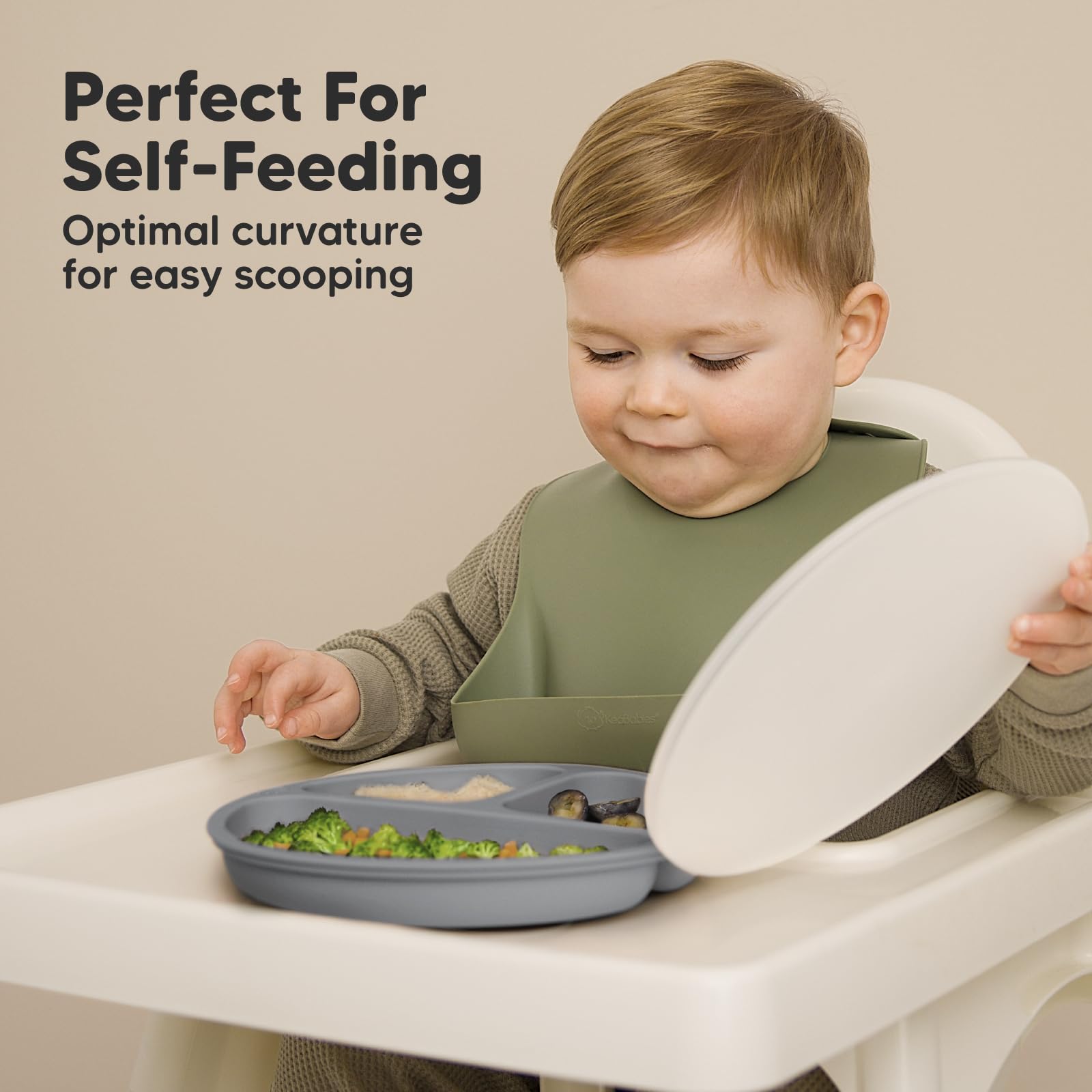 KeaBabies lid used as compact storage for leftovers
