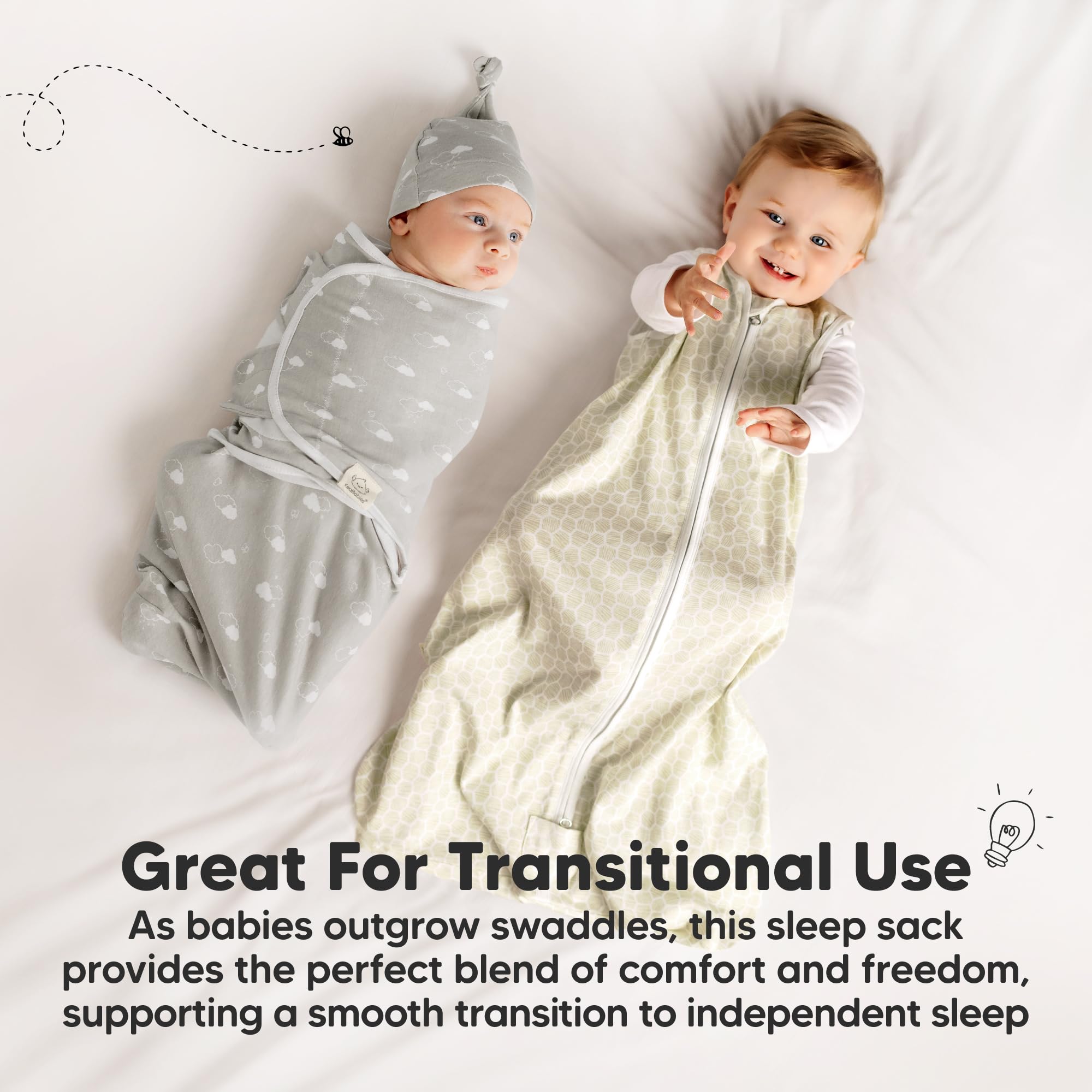KeaBabies lightweight layer for all seasons with layering pajamas.