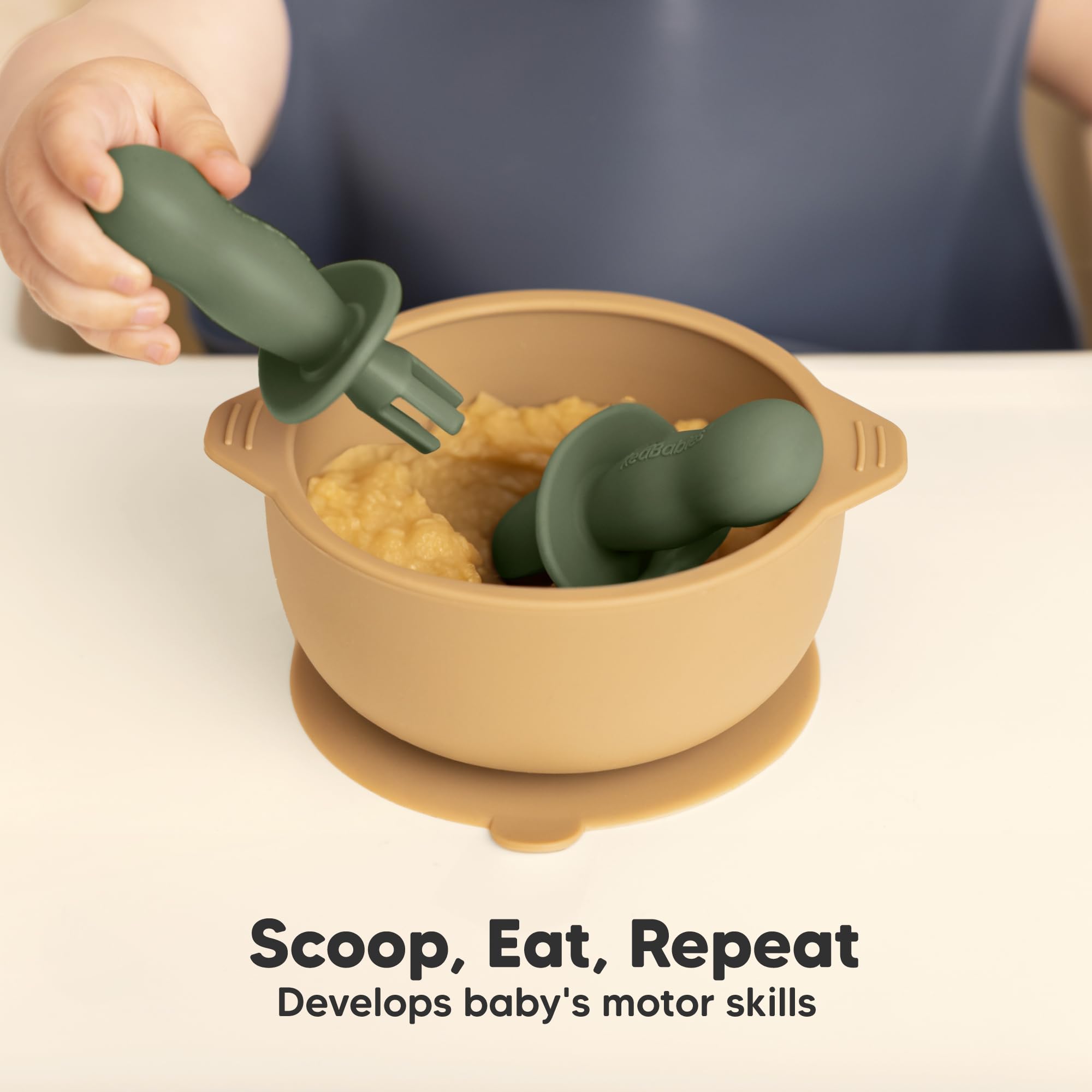 KeaBabies Lil' Prep suited for 6-12 month-olds self-feeding practice