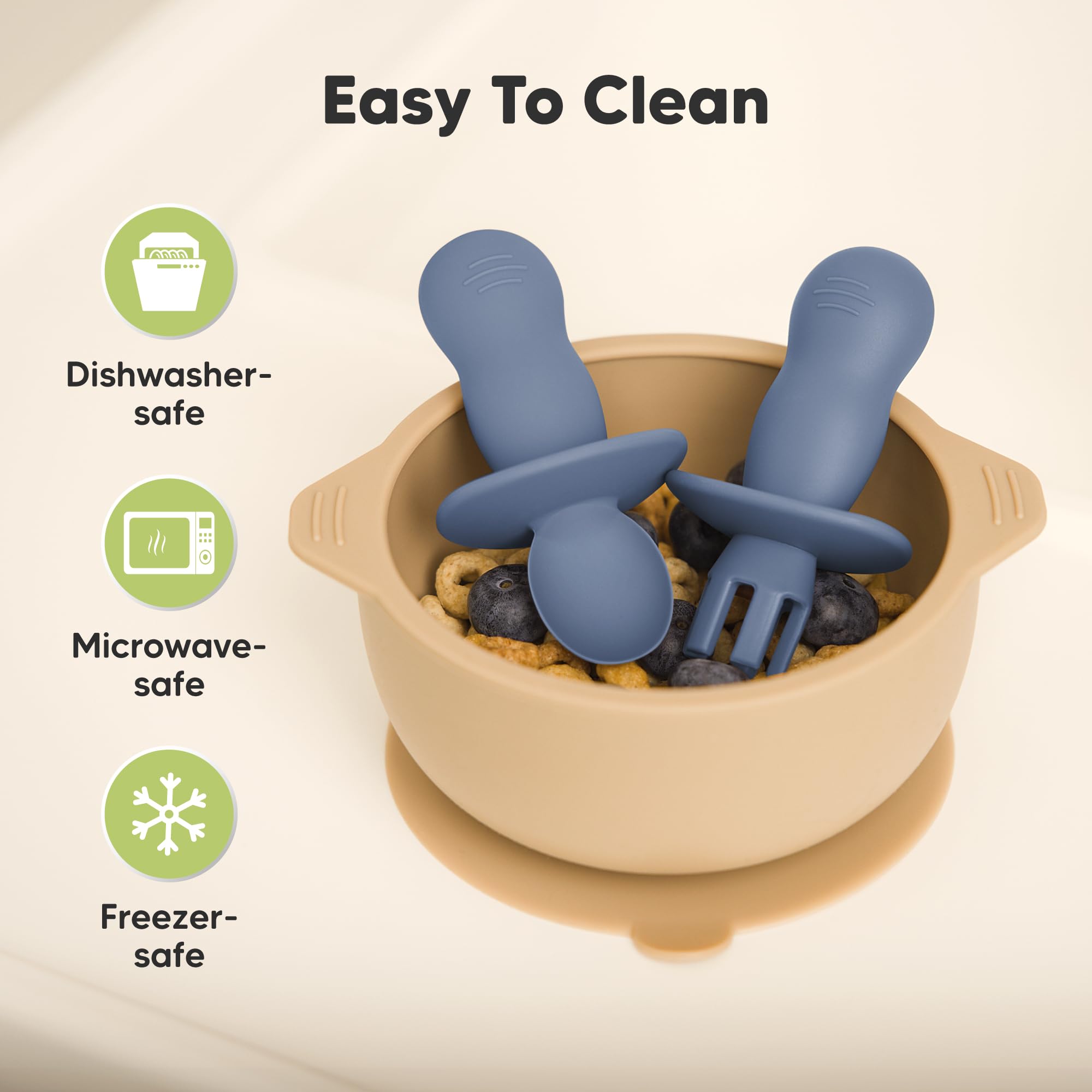 KeaBabies Lil' Prep ergonomic handles aid small fingers during meals