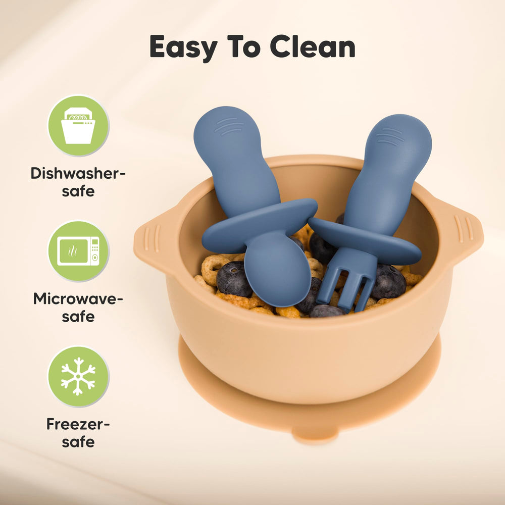 KeaBabies Lil' Prep ergonomic handles aid small fingers during meals