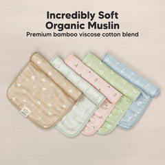 KeaBabies Lumi burp cloth eight-layer texture highlights durability and absorption.
