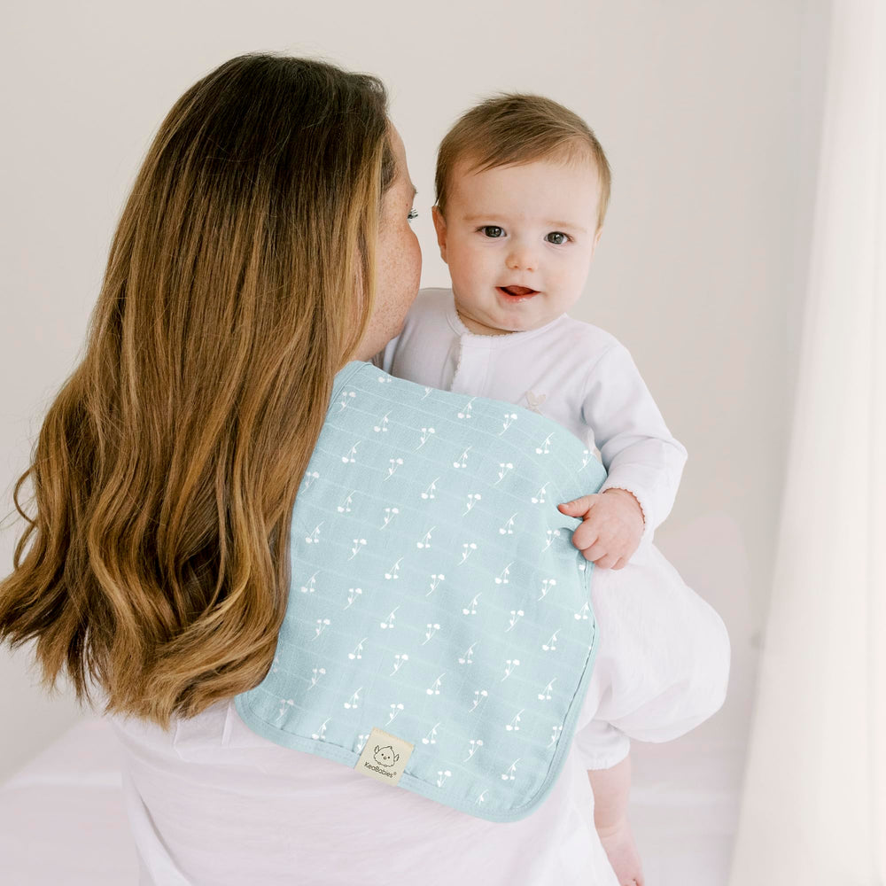 KeaBabies Lumi burp cloth newborn-friendly daily essential for caretakers.