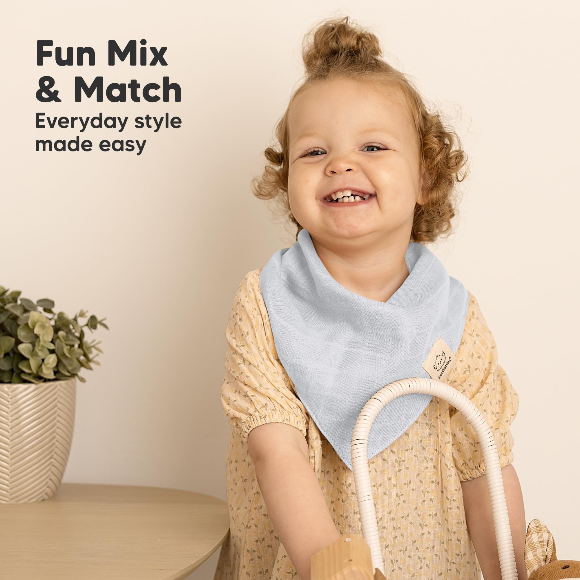 KeaBabies Lumi Muslin Bib packaged in gift-ready kraft box