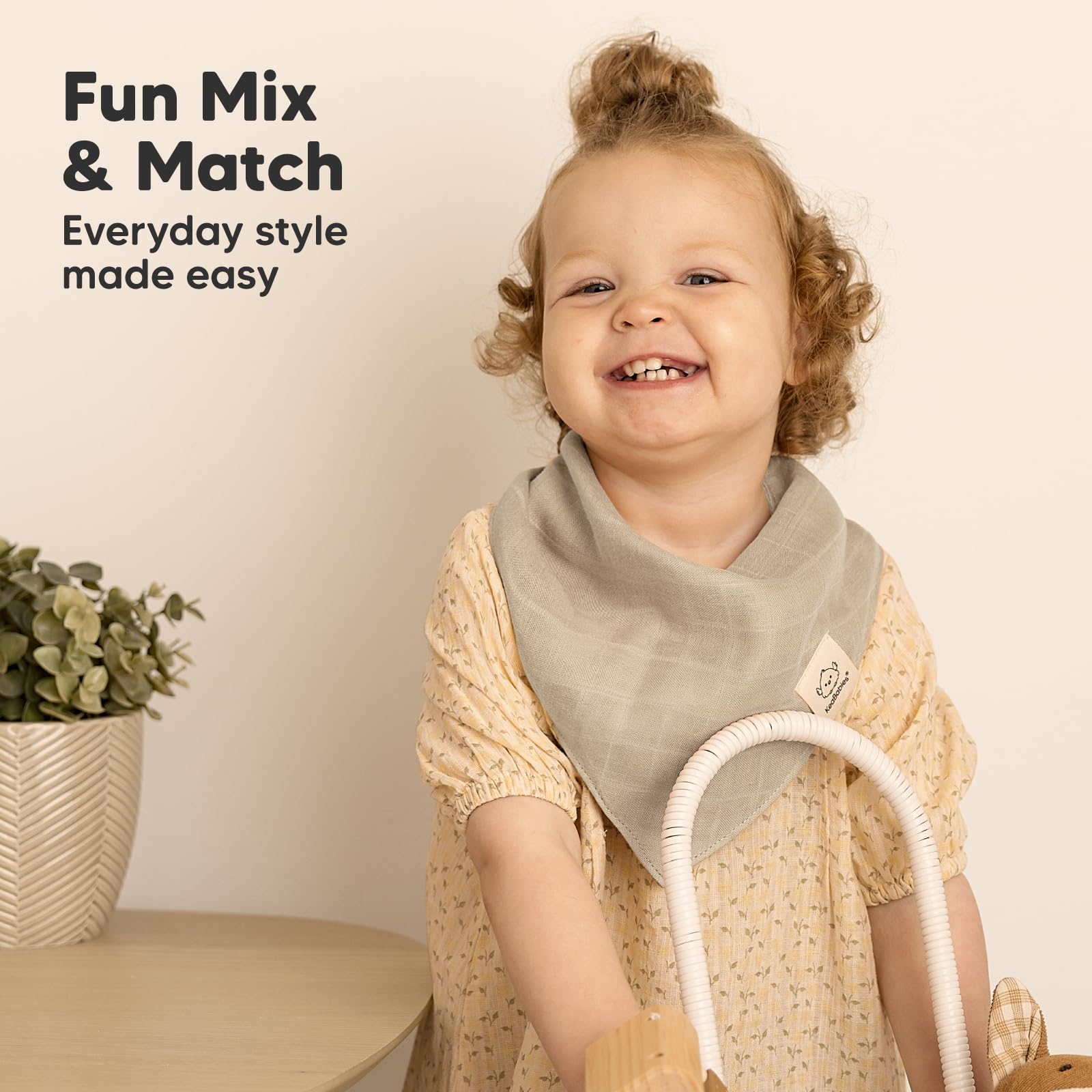 KeaBabies Lumi lavender muslin bib packaged in gift-ready sustainable box.