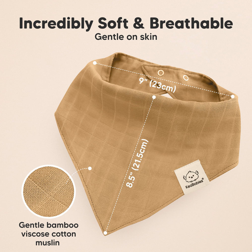 KeaBabies Lumi Muslin Bibs Absorbent Quick-Dry: helps reduce messes for busy mornings