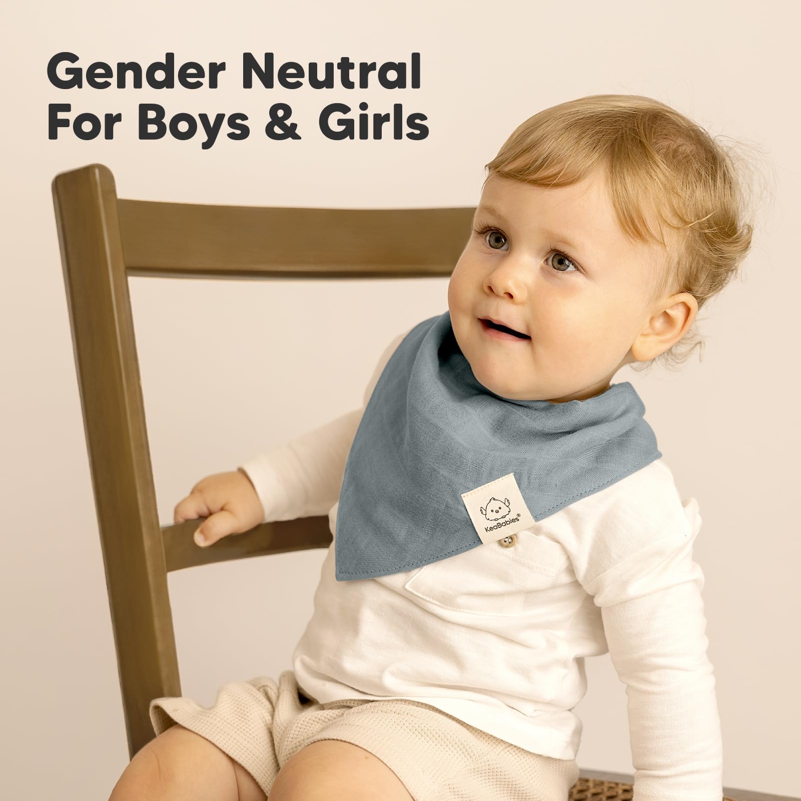 KeaBabies Lumi Muslin Bibs gift-ready box shows thoughtful baby shower packaging.