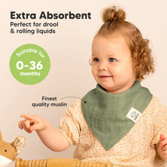 KeaBabies Lumi Muslin Bibs Ultra-Soft Closeup: gentle on skin, breathable comfort
