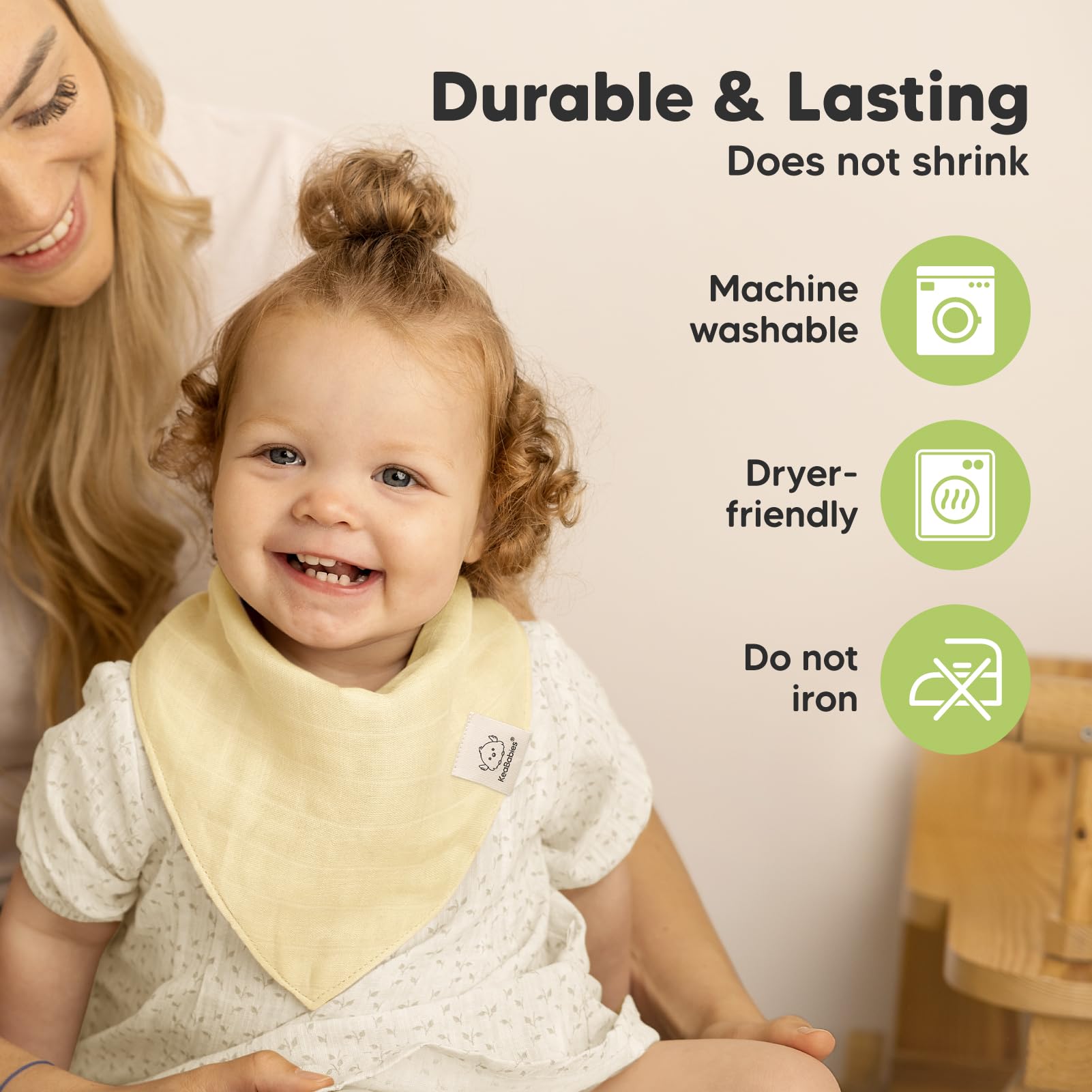 KeaBabies Lumi Muslin Bibs unisex design suits boys and girls for daily outfits.