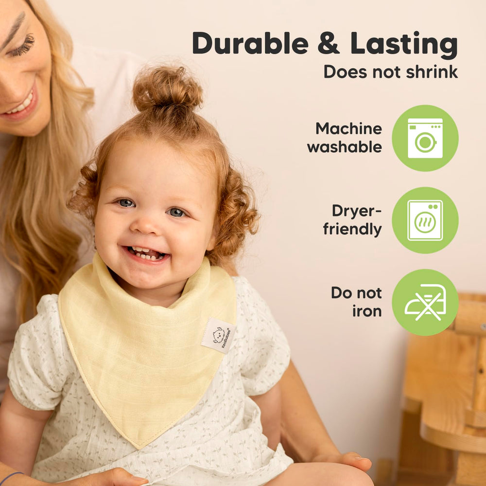 KeaBabies Lumi Muslin Bibs unisex design suits boys and girls for daily outfits.