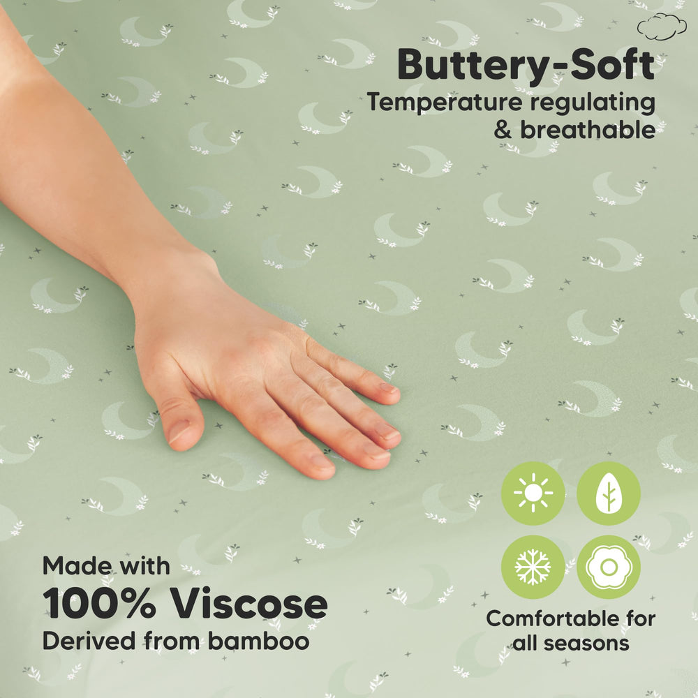 KeaBabies Lunaris bamboo viscose breathable fabric enhances all-season comfort