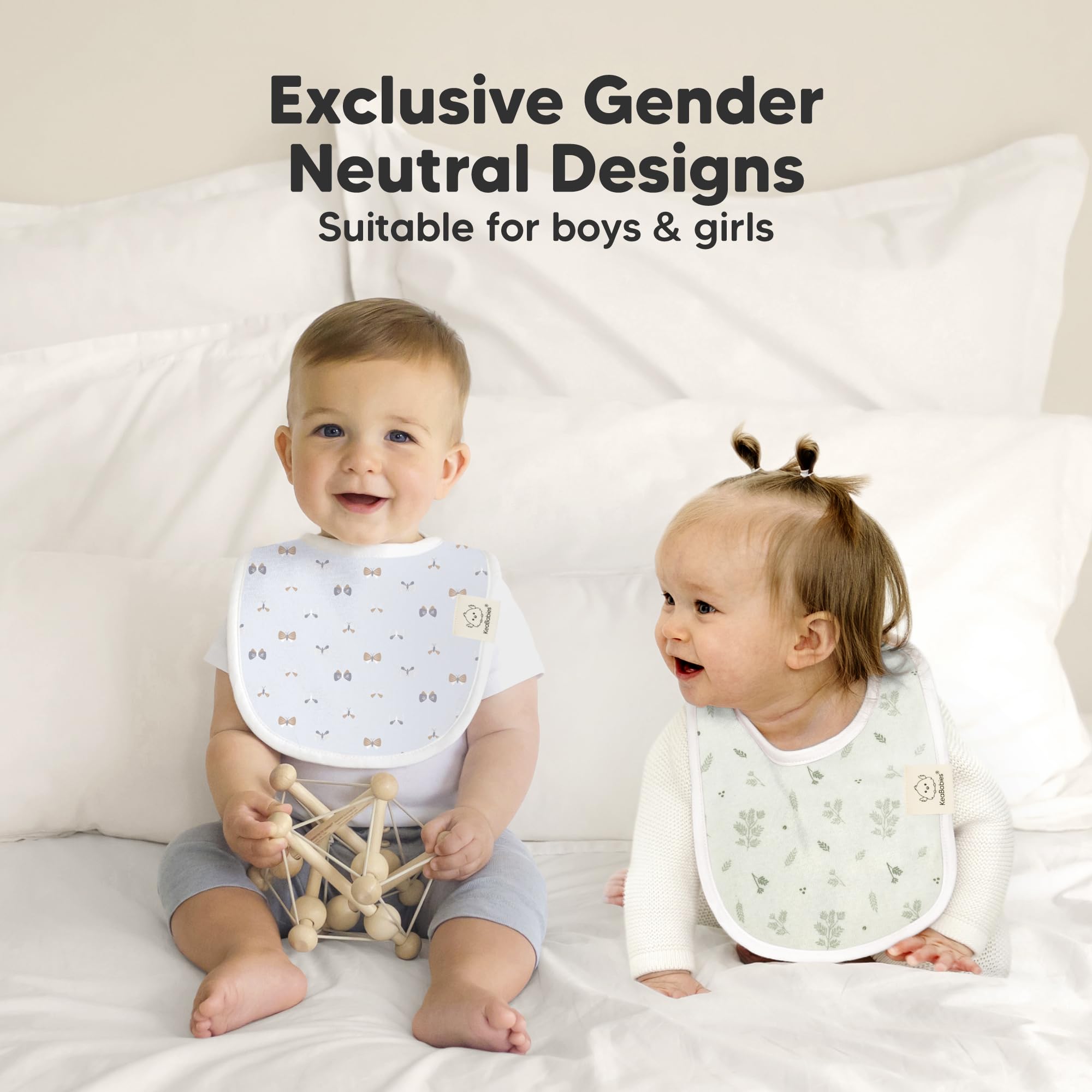 KeaBabies Lunaris adjustable fit from newborn to 24 months with snaps.