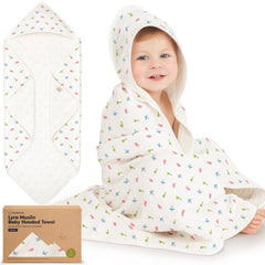 KeaBabies Lyra hooded towel delivers newborn softness for after-bath snuggles.