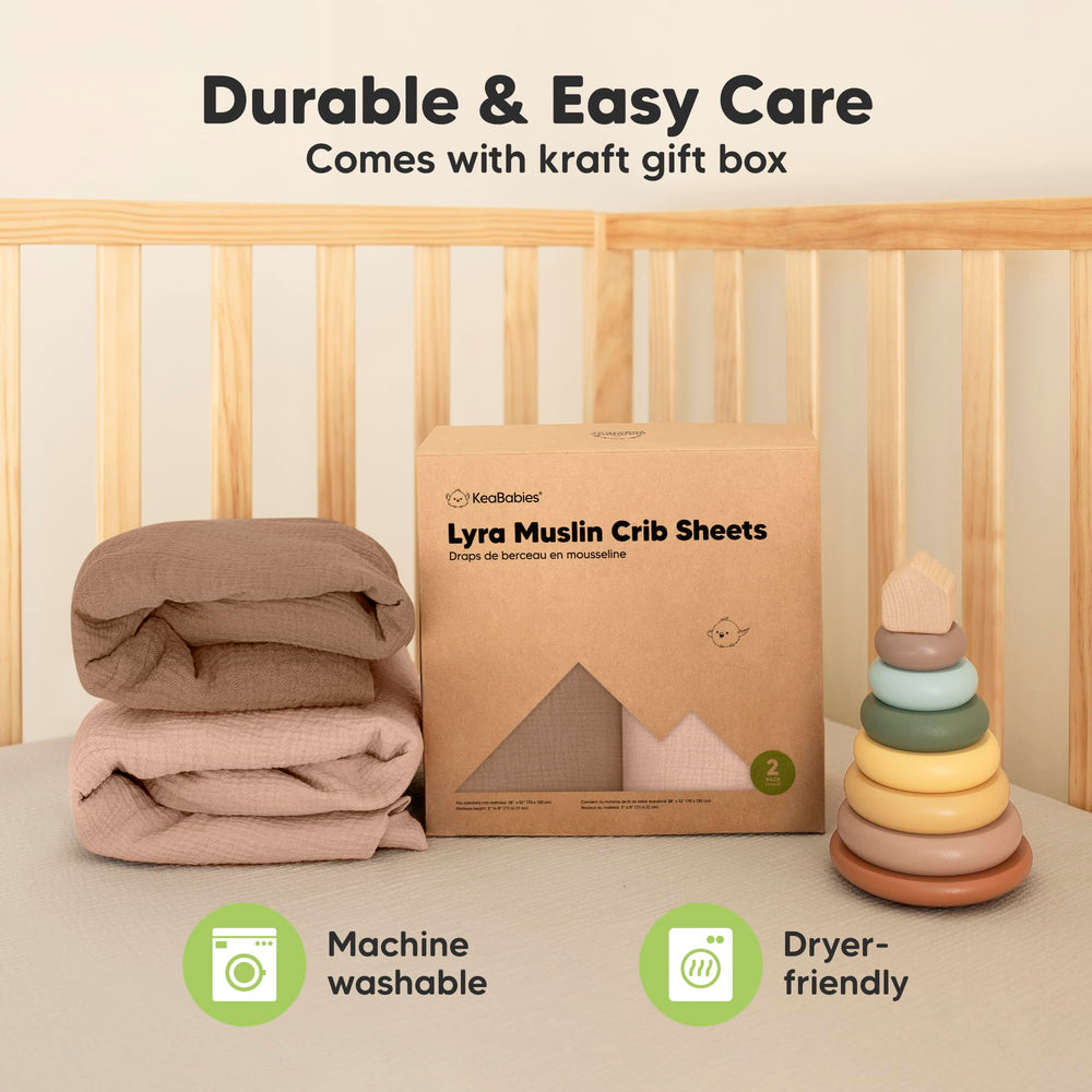 KeaBabies Lyra crib sheets in a stylish nursery setting