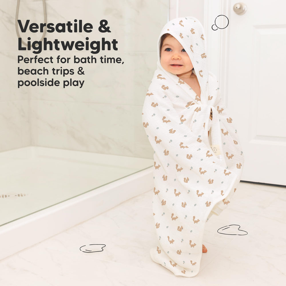 KeaBabies lyra-muslin fabric—four-layer absorbent performance.