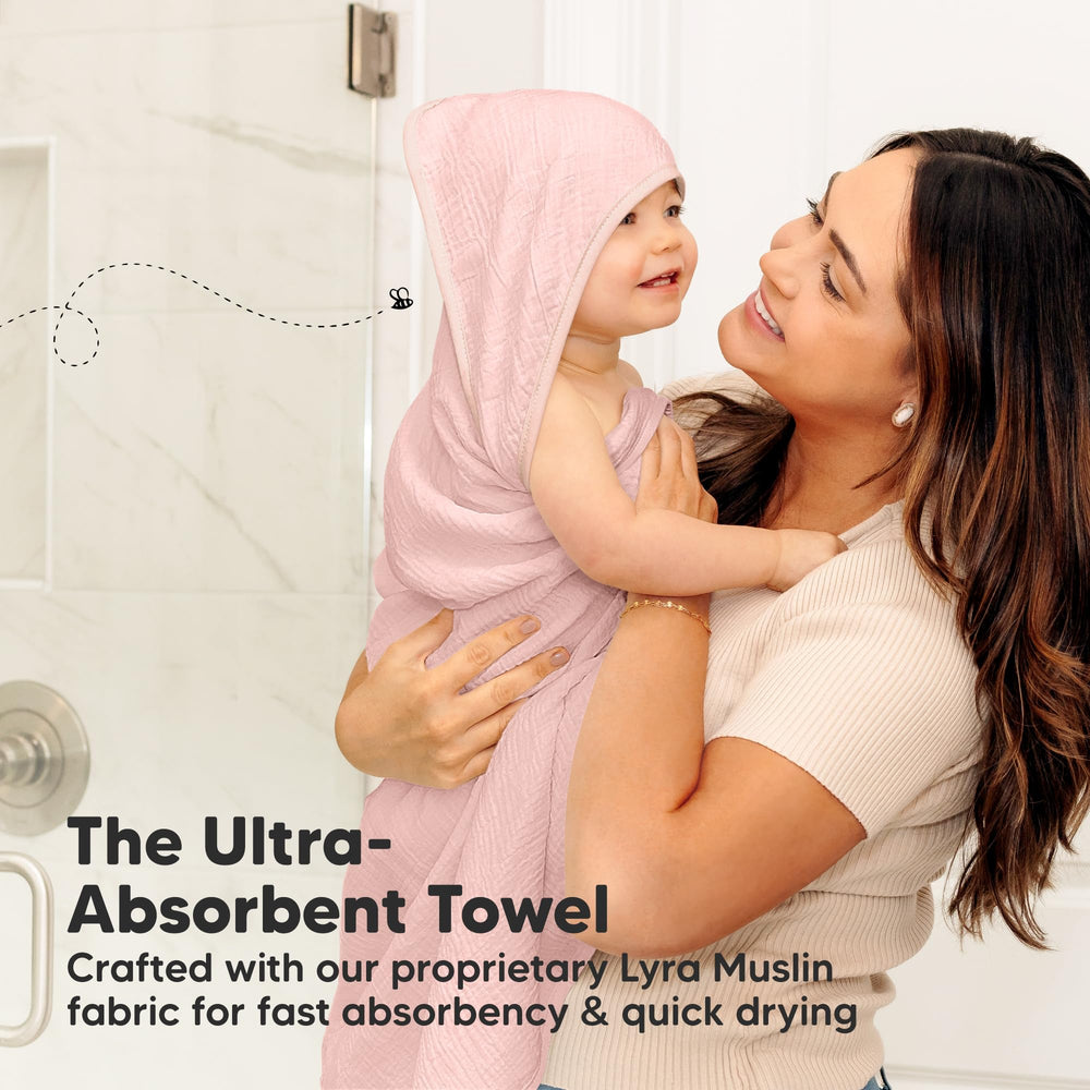 KeaBabies Lyra hooded towel machine-washable design for busy parents