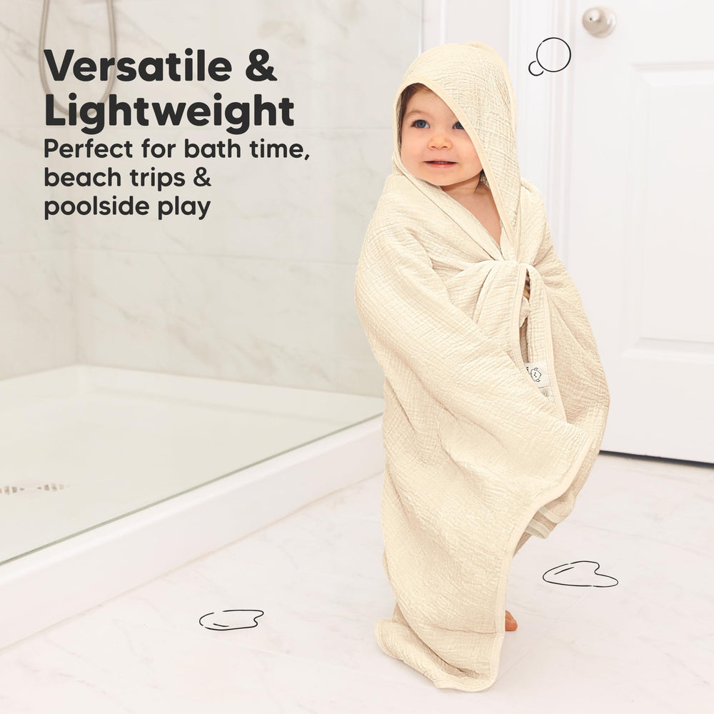 KeaBabies Lyra hooded towel soft texture closeup