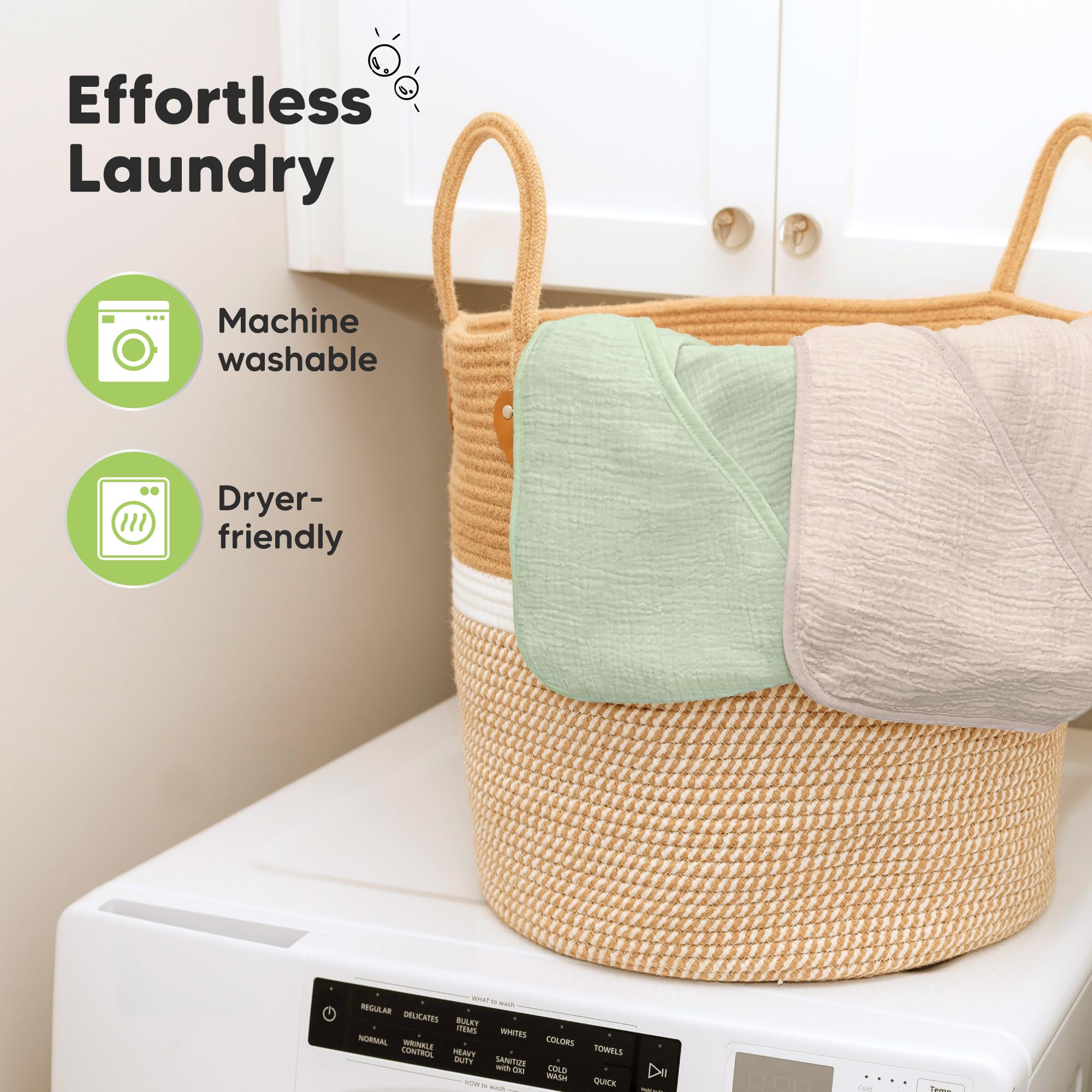 KeaBabies Lyra 4-layer muslin demonstrates strong absorbency.