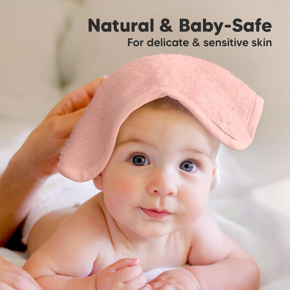 KeaBabies washcloths displayed as machine-washable and dryer-friendly