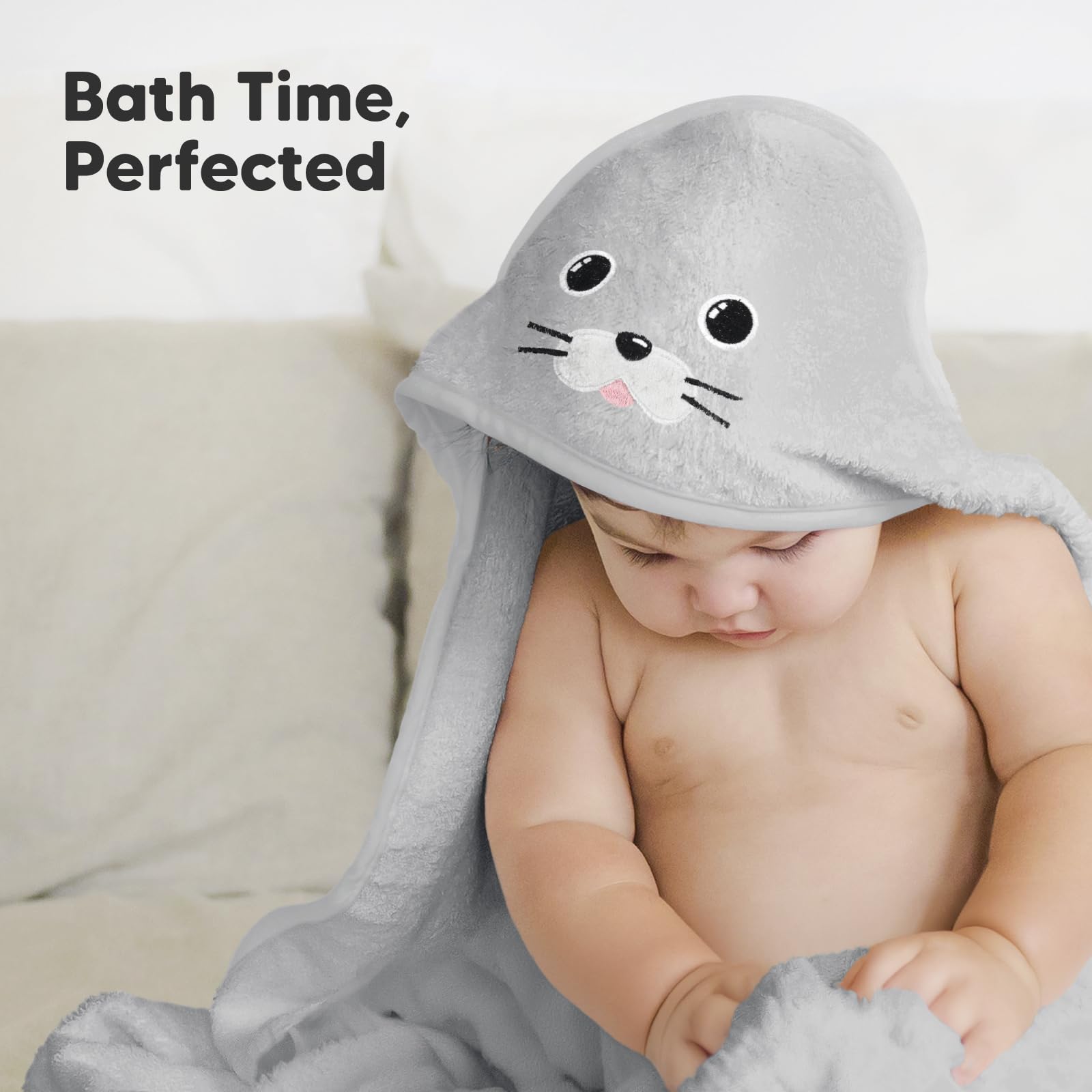 KeaBabies machine-wash and dryer-friendly towel survives many baths