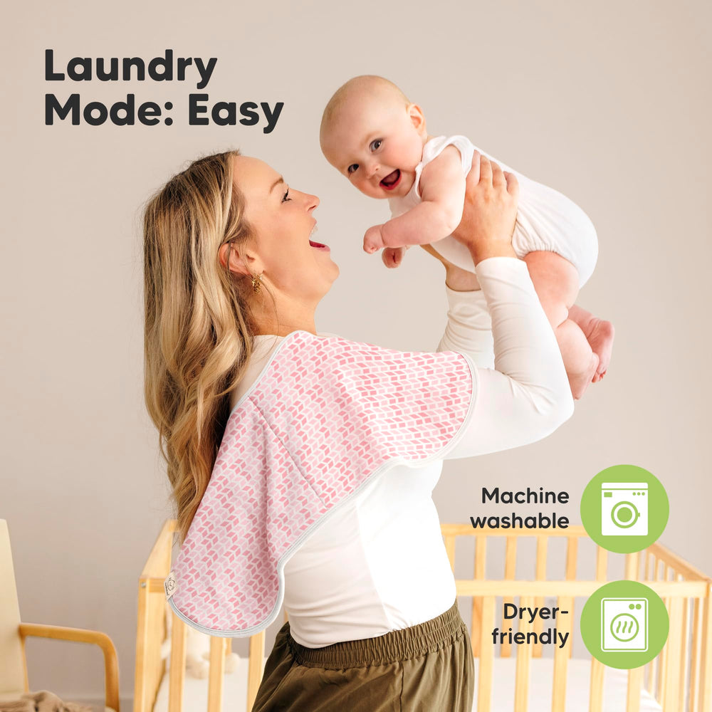KeaBabies machine-washable burp cloths offer easy care for busy parents.