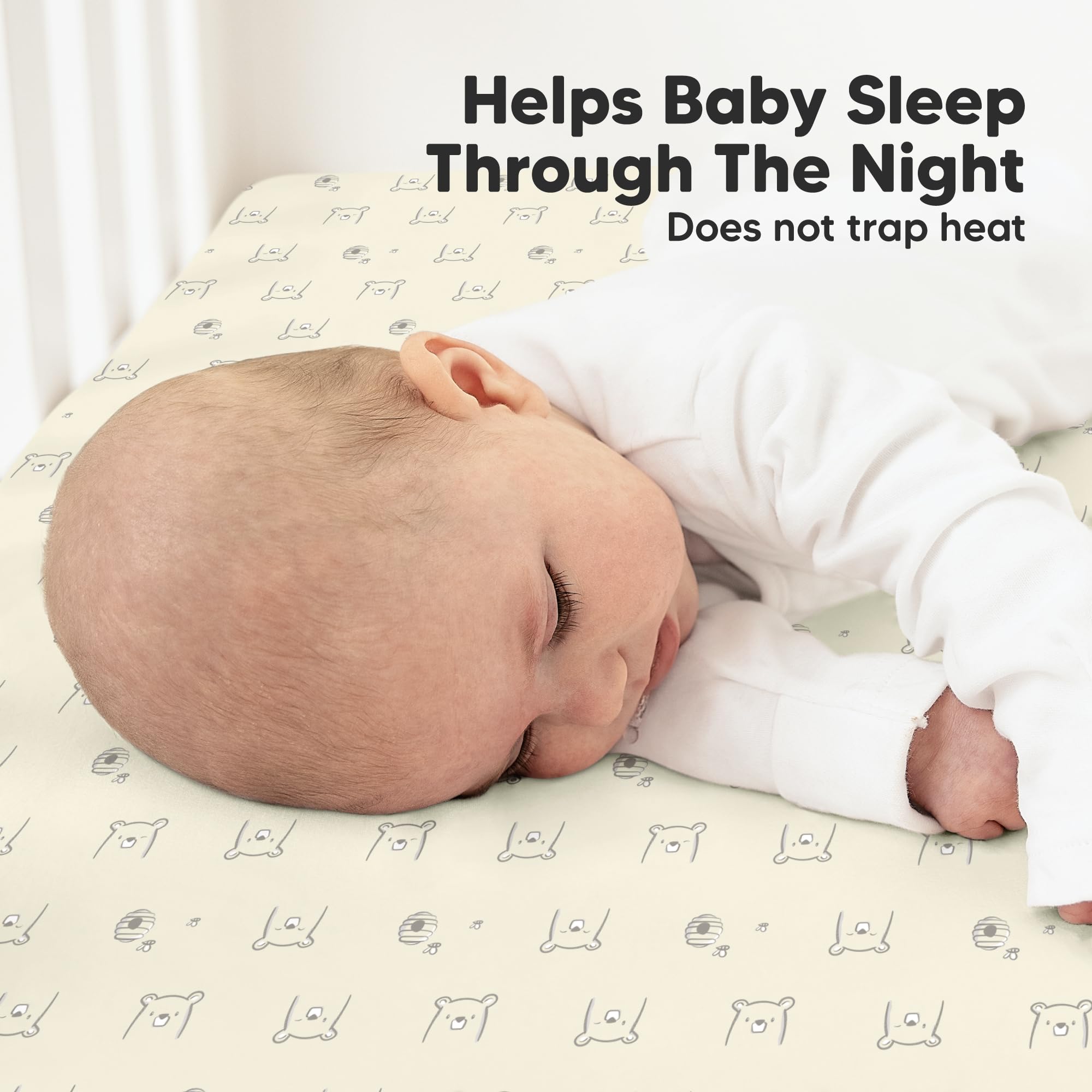 KeaBabies machine washable crib sheet ready for lasting durability through washes