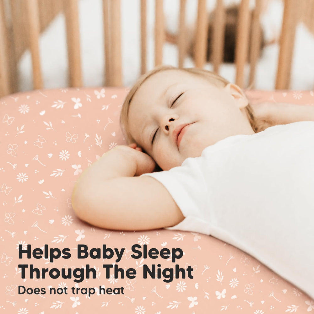KeaBabies crib sheet is machine washable for quick cleanups.