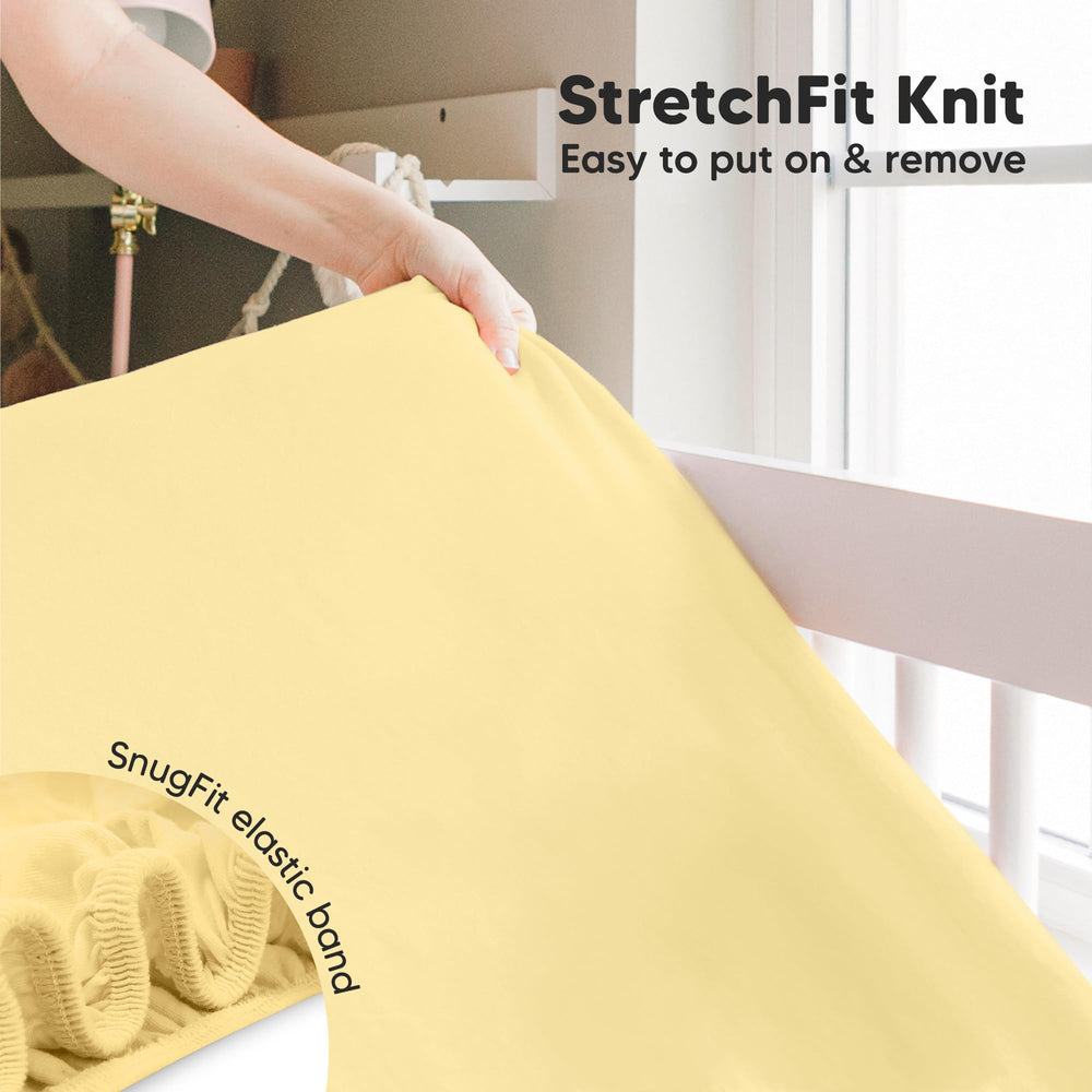 KeaBabies machine-washable crib sheet stack demonstrates simple care.