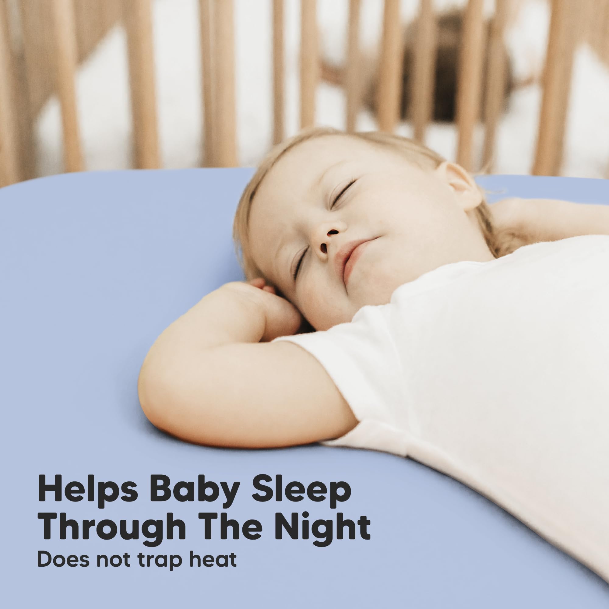 KeaBabies machine-washable bamboo viscose crib sheet for simple care.