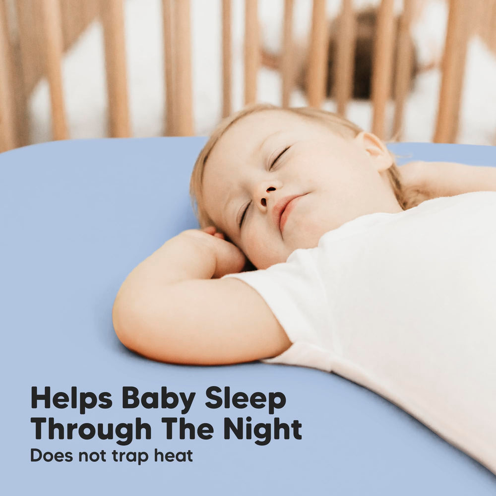 KeaBabies machine-washable bamboo viscose crib sheet for simple care.