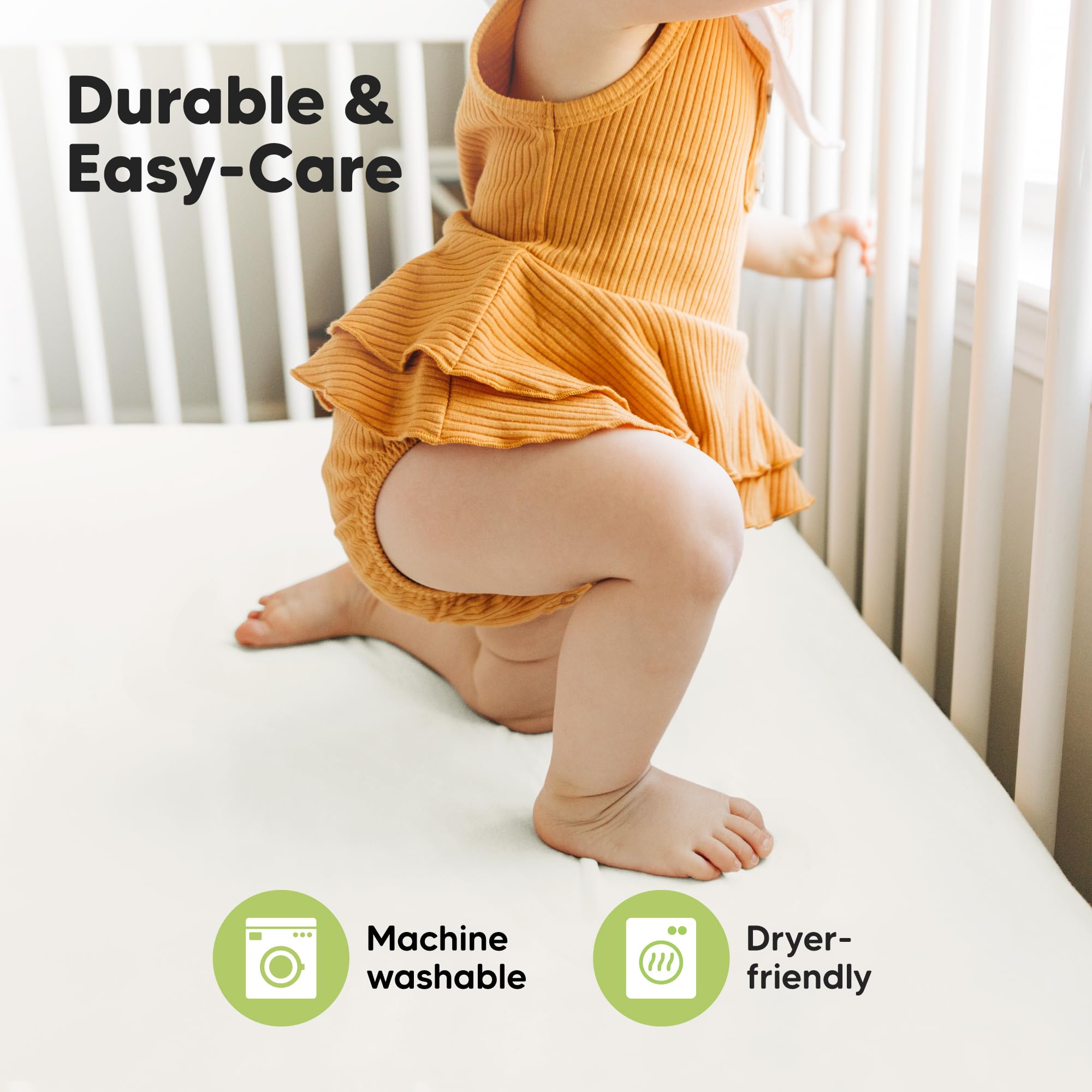 KeaBabies standard 52x28 crib mattress coverage for compatibility