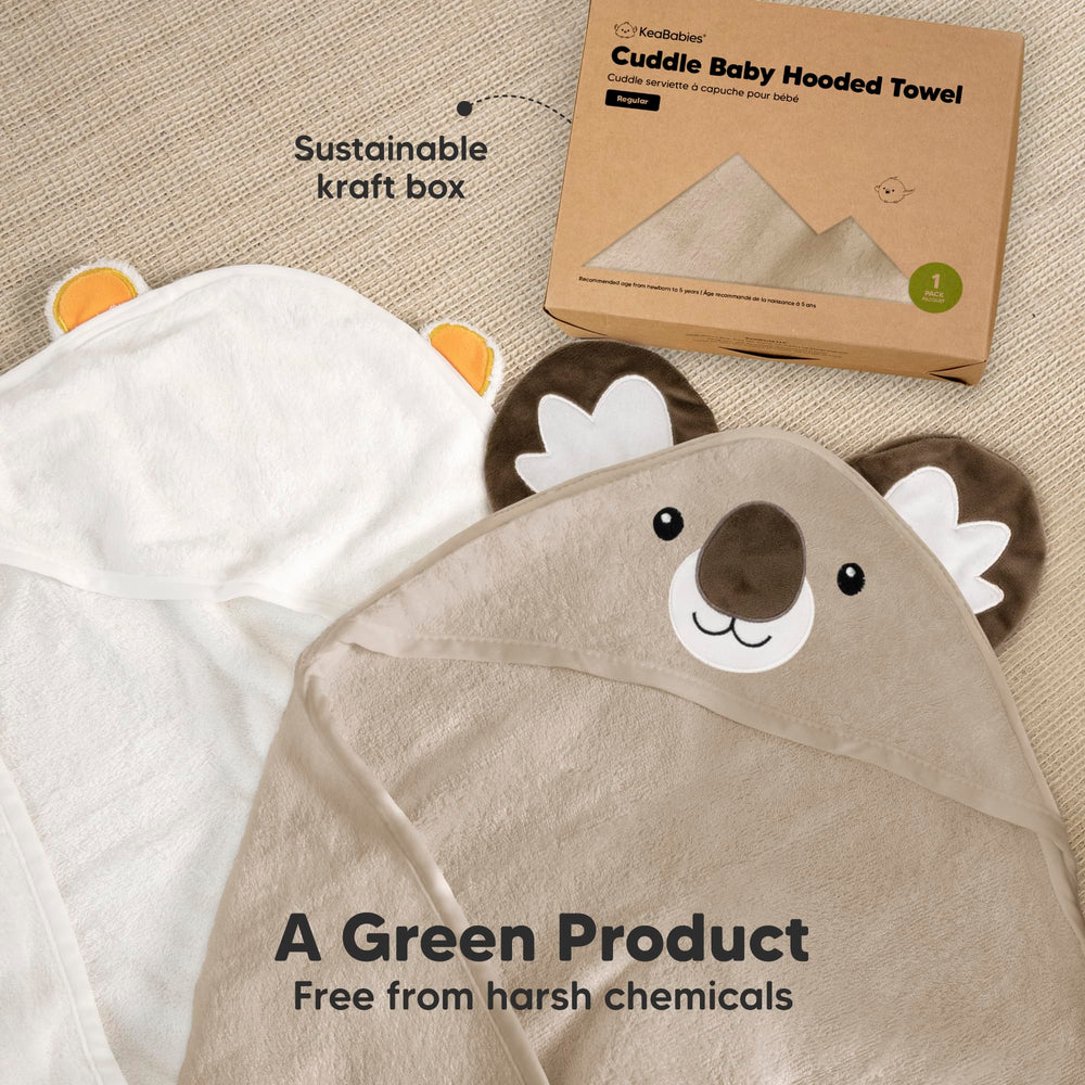 KeaBabies towel is machine washable and dryer-friendly for busy families