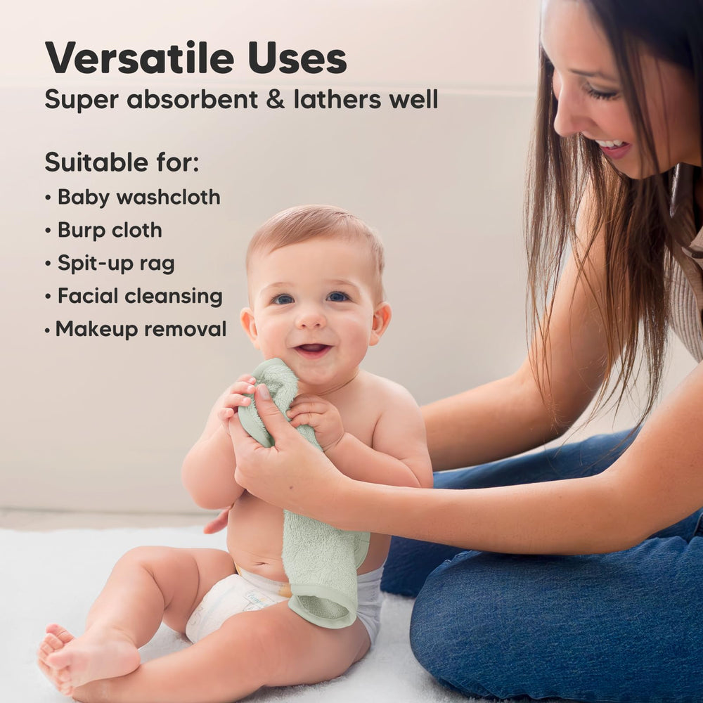 KeaBabies machine-washable and dryer-friendly washcloths for busy parents.