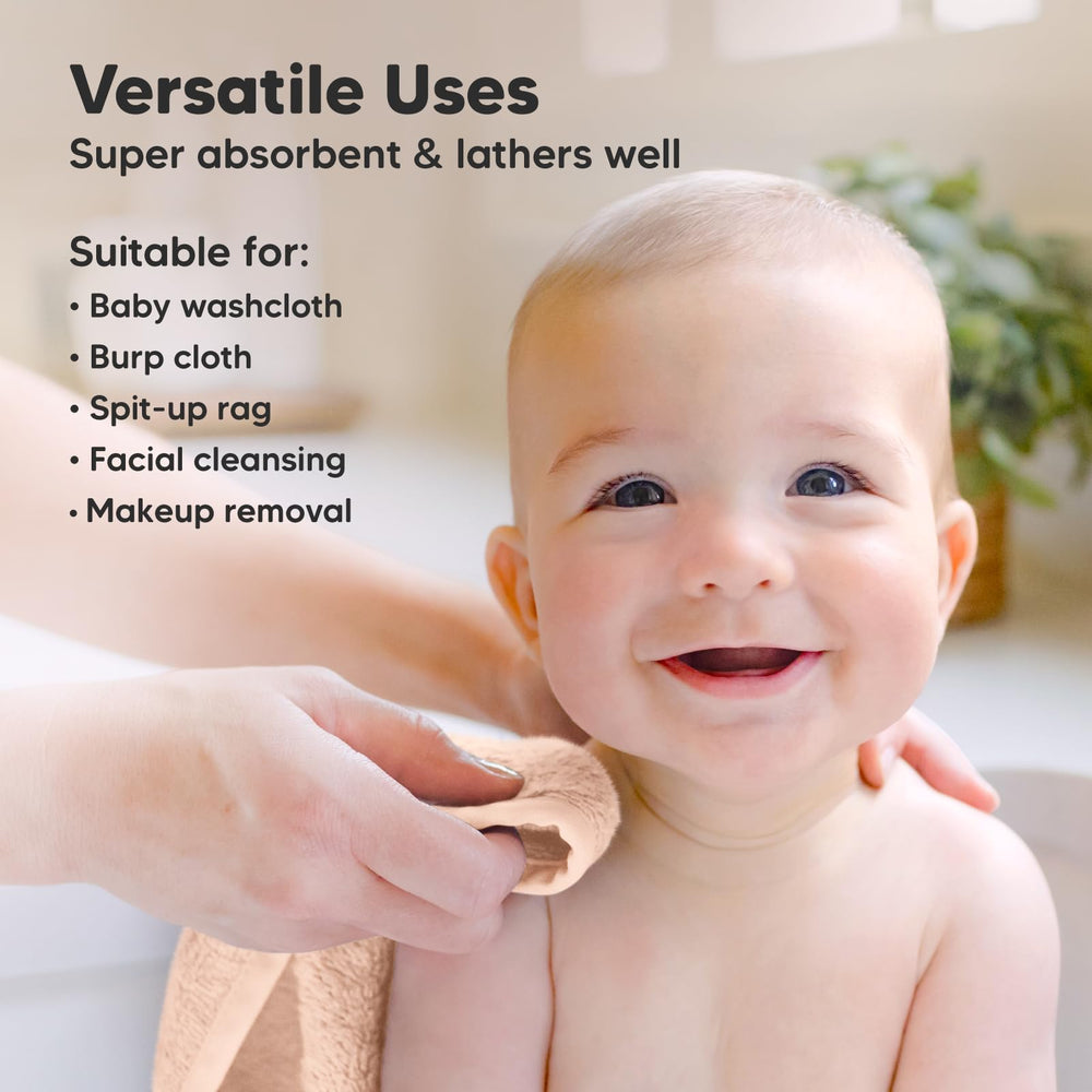 KeaBabies machine-washable dryer-friendly washcloth simplifies busy laundry routines.