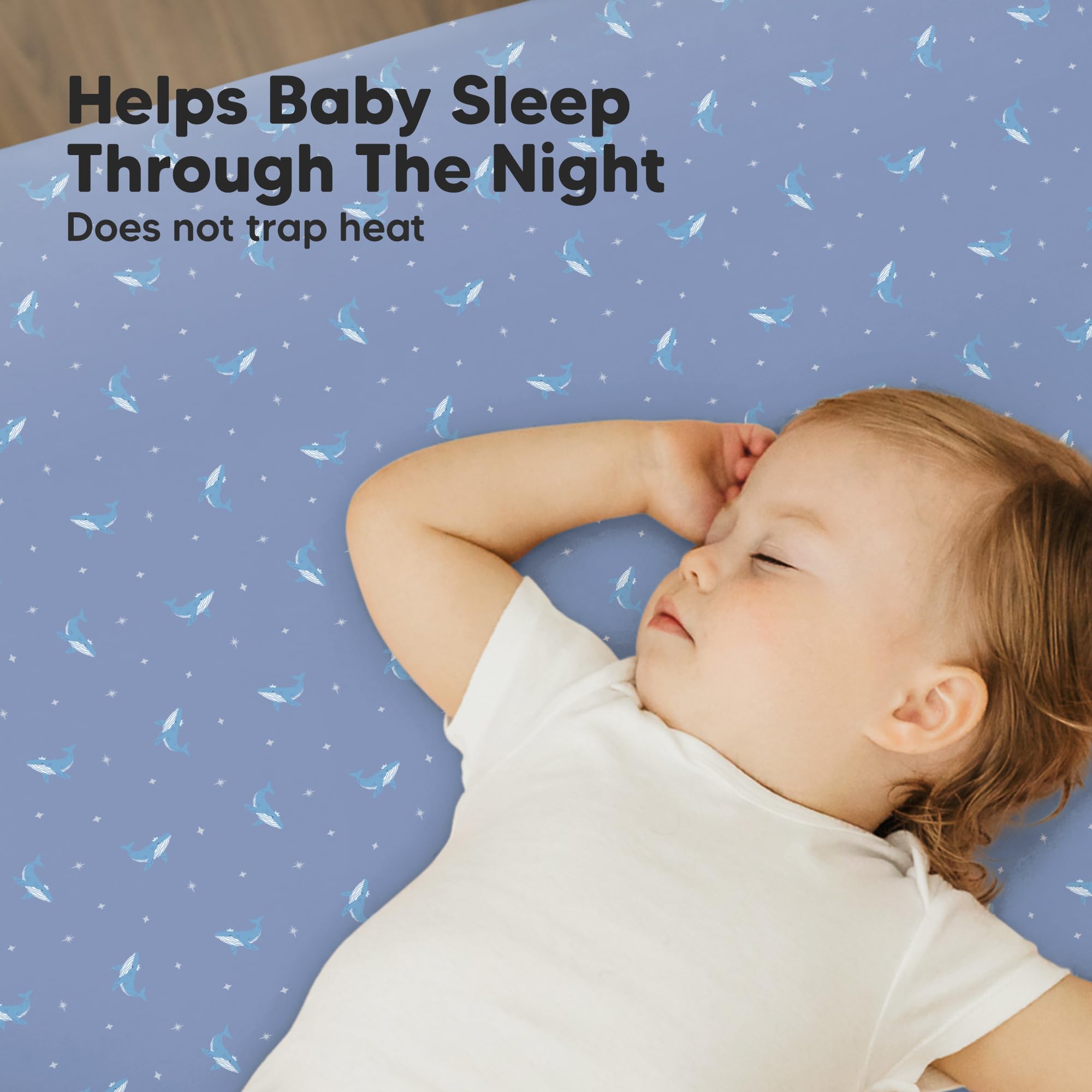 KeaBabies Machine-washable mini crib sheets endure daily nursery laundry.