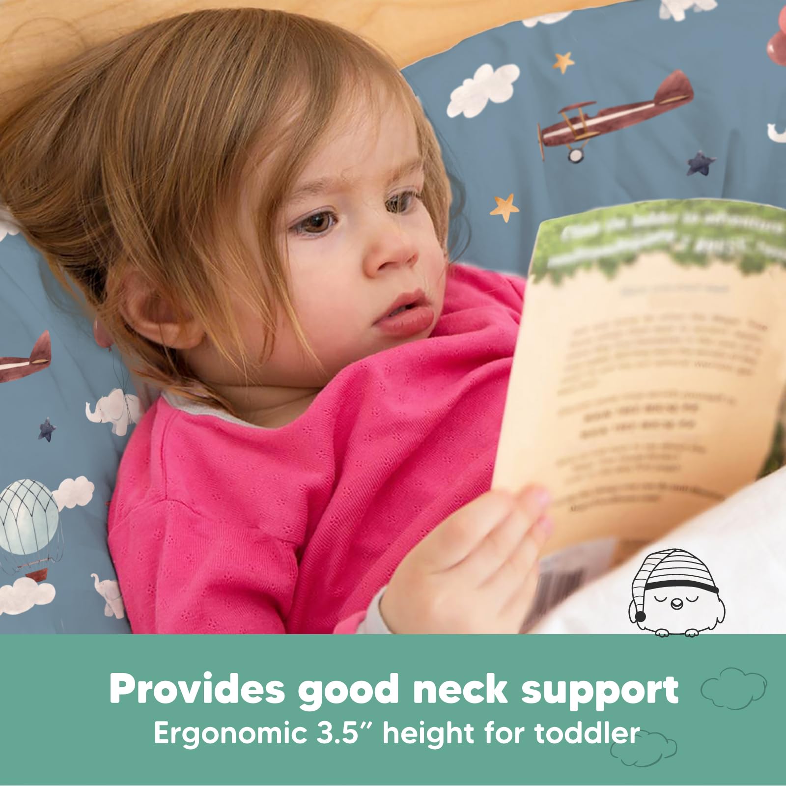 KeaBabies machine-washable pillowcase for easy cleaning after spills.