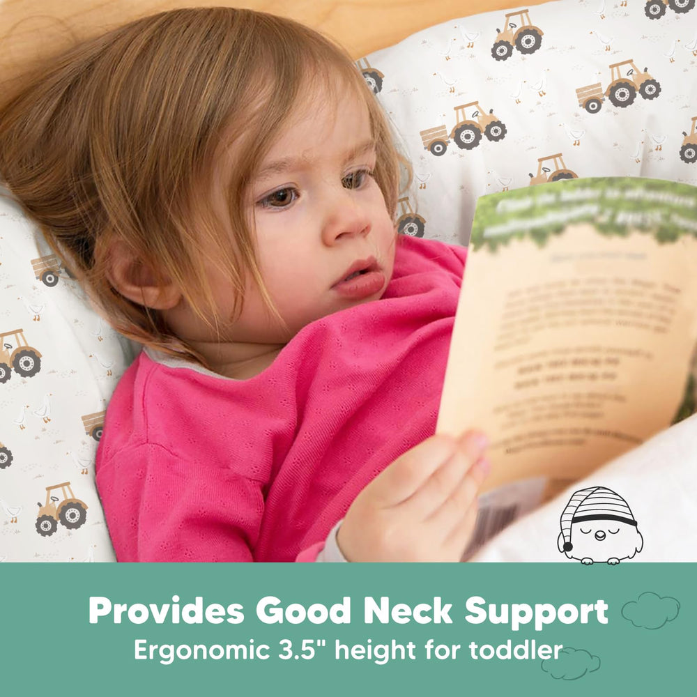 KeaBabies machine-washable-toddler-pillow shows easy cleaning and quick freshening.