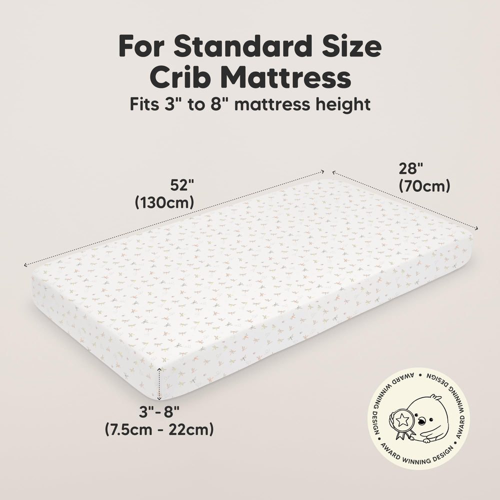 KeaBabies Meadow fitted sheet on standard crib