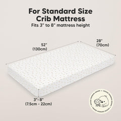 KeaBabies Meadow fitted sheet on standard crib