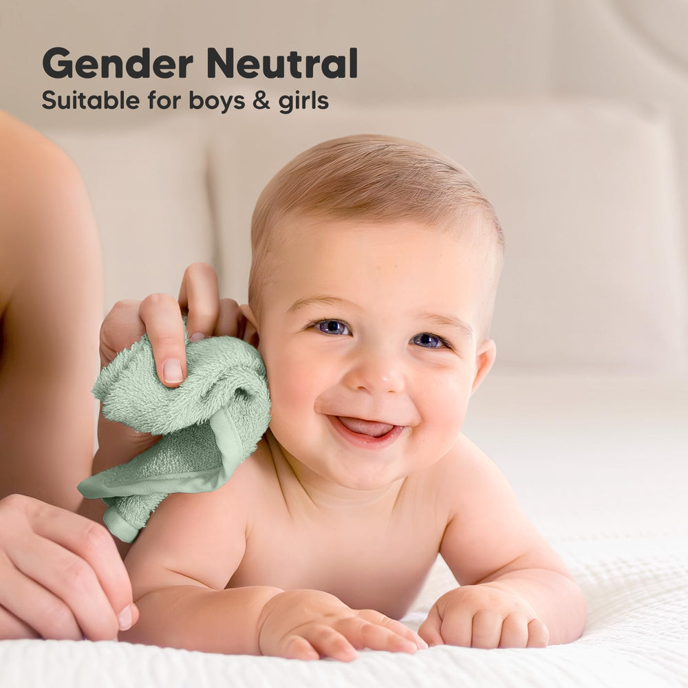 KeaBabies Meadow Green washcloths versatile for infants and toddlers.
