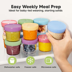 KeaBabies jars show measurement marks and writable lids for portion control.